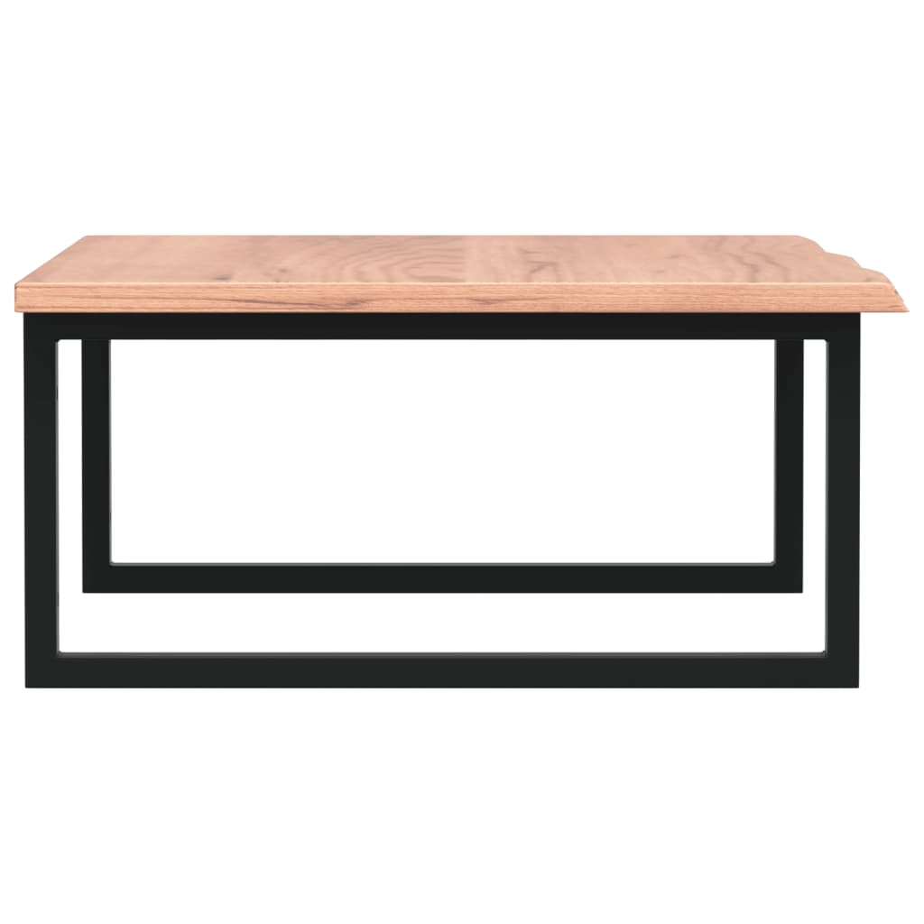 Badeværelseshylde Stål Og Massivt Egetræ Lysebrun Og Sort