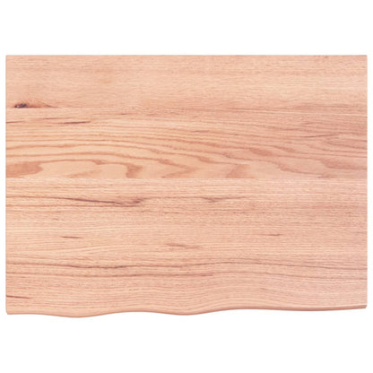 Badeværelseshylde Stål Og Massivt Egetræ Lysebrun Og Sort