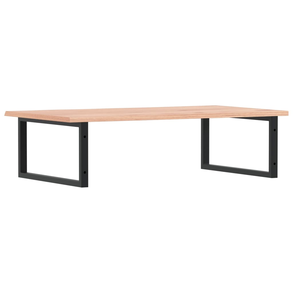 Badeværelseshylde Stål Og Massivt Egetræ Lysebrun Og Sort