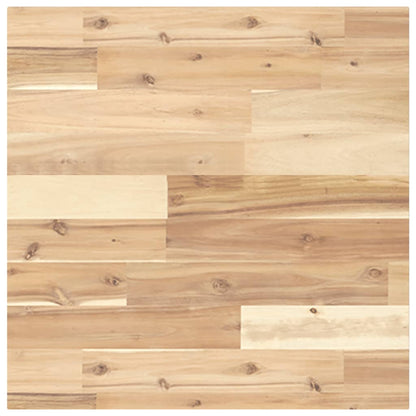 Væghængt Badeværelseshylde Stål Og Massivt Akacietræ Brun Og Sort