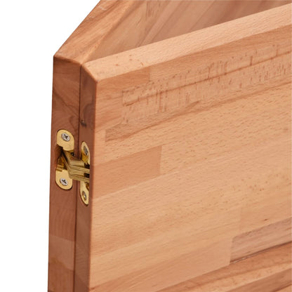 Badeværelseshylde Stål Og Massivt Bøgetræ Sort