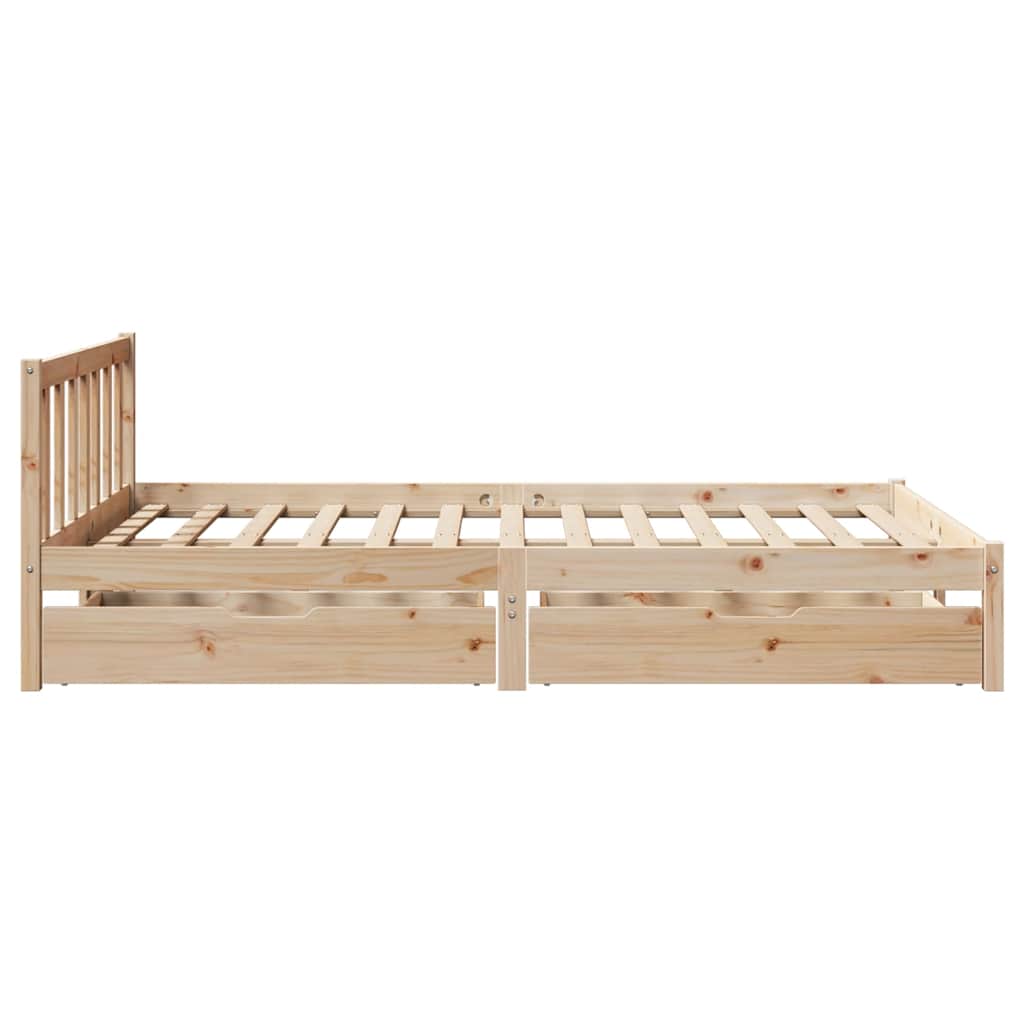 Sengeramme Uden Madras 160x200 Cm Massivt Fyrretræ - Billede 5