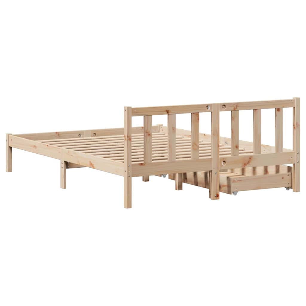 Sengeramme Uden Madras 160x200 Cm Massivt Fyrretræ - Billede 6