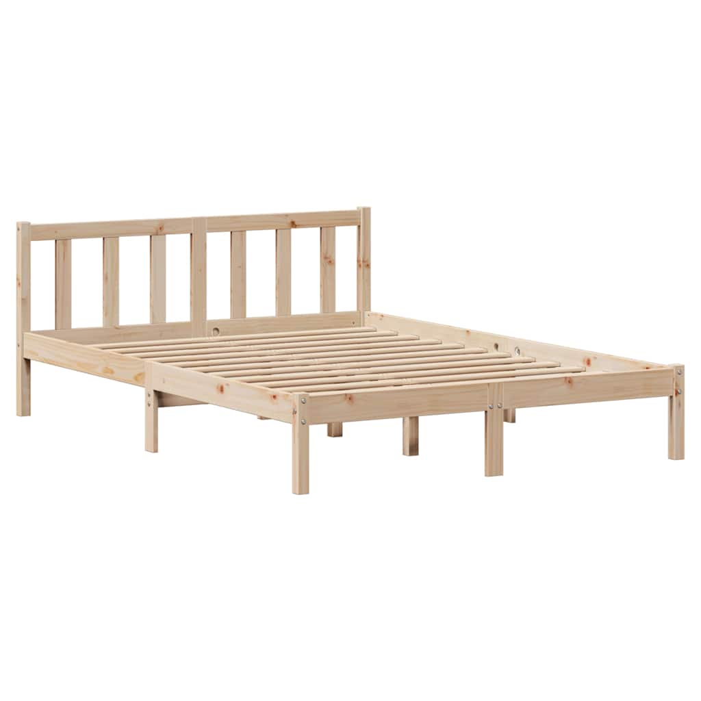 Sengeramme Uden Madras 160x200 Cm Massivt Fyrretræ - Billede 7