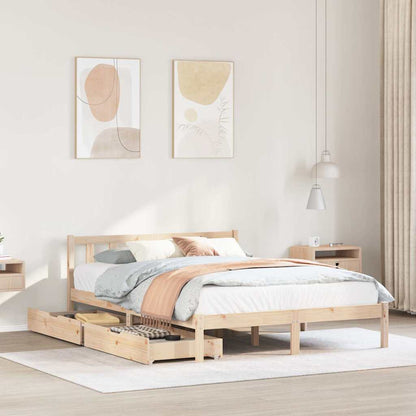 Sengeramme Uden Madras 160x200 Cm Massivt Fyrretræ - Hovedbillede