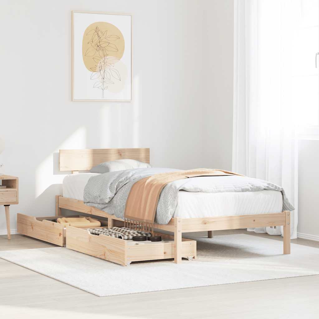 Sengeramme Uden Madras Massivt Fyrretræ - Variant 3301508