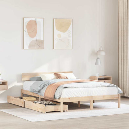 Sengeramme Uden Madras Massivt Fyrretræ - Variant 3301516