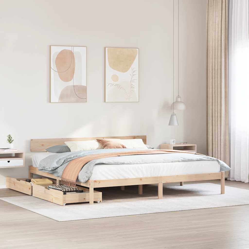 Sengeramme Uden Madras Massivt Fyrretræ - Variant 3301520
