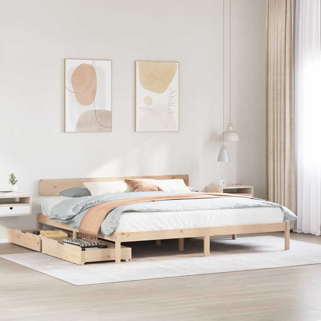 Sengeramme Uden Madras Massivt Fyrretræ - Variant 3301522