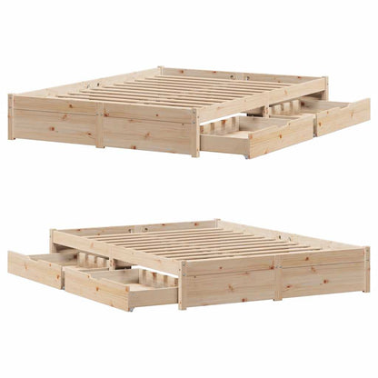 Sengeramme Uden Madras Massivt Fyrretræ