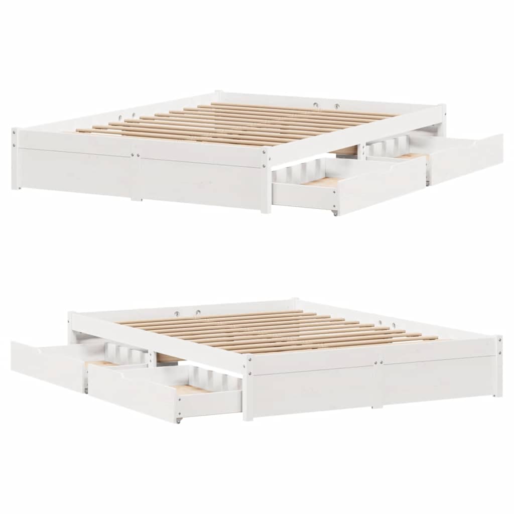 Sengeramme Uden Madras Massivt Fyrretræ