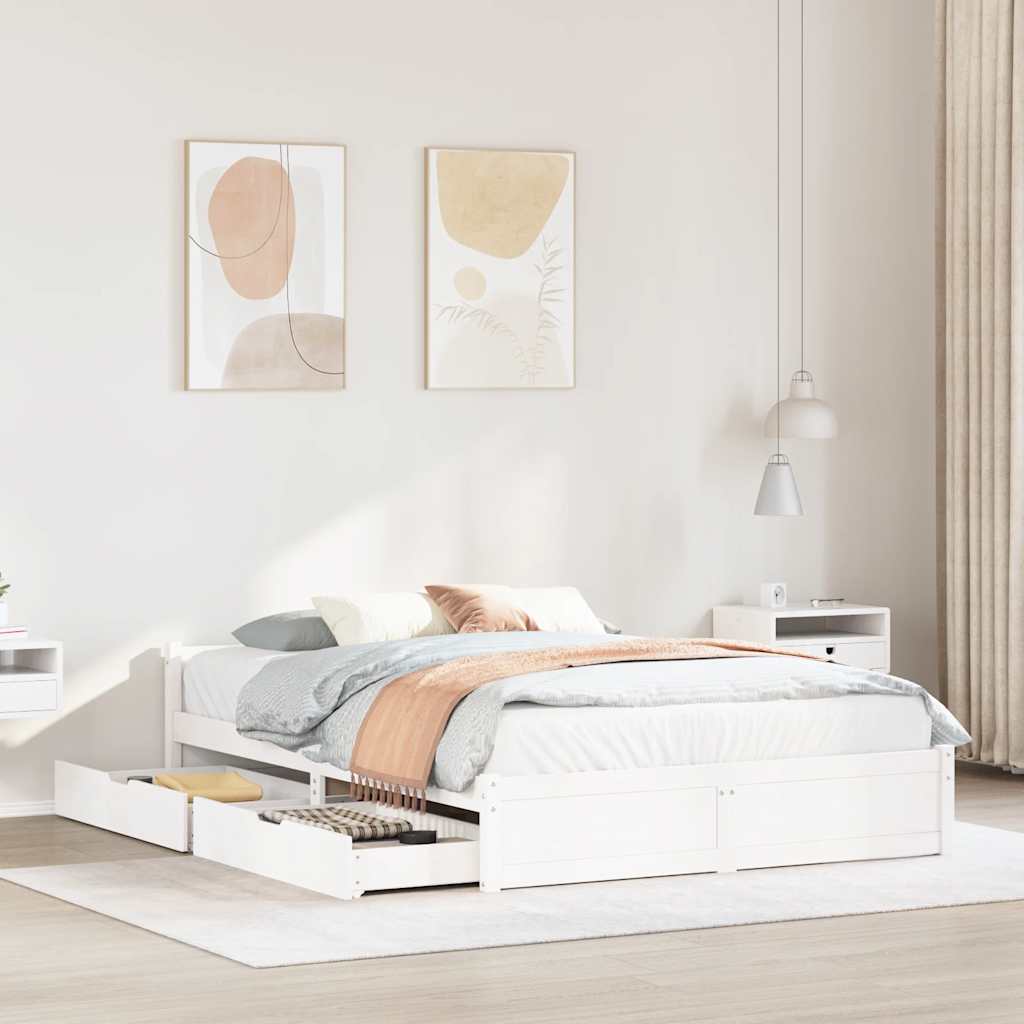 Sengeramme Uden Madras Massivt Fyrretræ