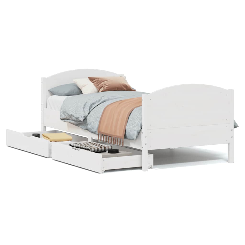 Sengeramme Uden Madras 90x190 Cm Massivt Fyrretræ - Billede 2