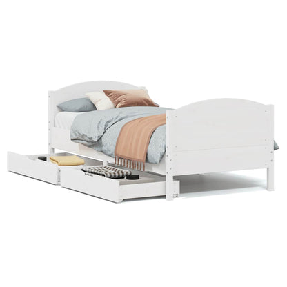 Sengeramme Uden Madras 90x190 Cm Massivt Fyrretræ - Billede 2