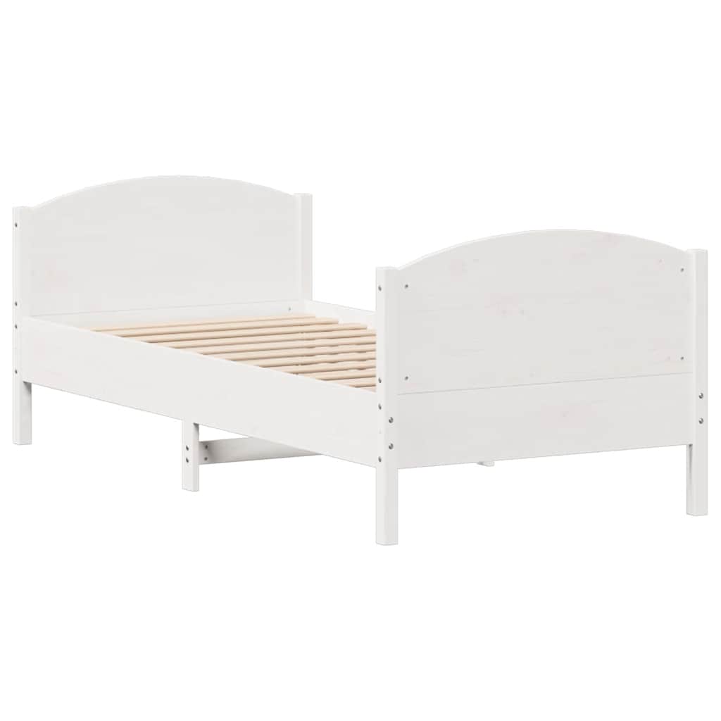 Sengeramme Uden Madras 90x190 Cm Massivt Fyrretræ - Billede 8