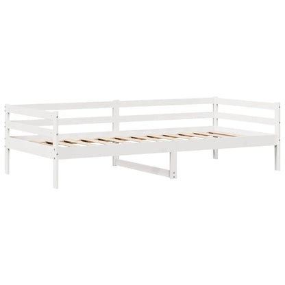 Daybed Med Skuffer 90X200 Cm Massivt Fyrretræ Hvid