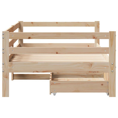 Daybed Med Skuffer 80X200 Cm Massivt Fyrretræ