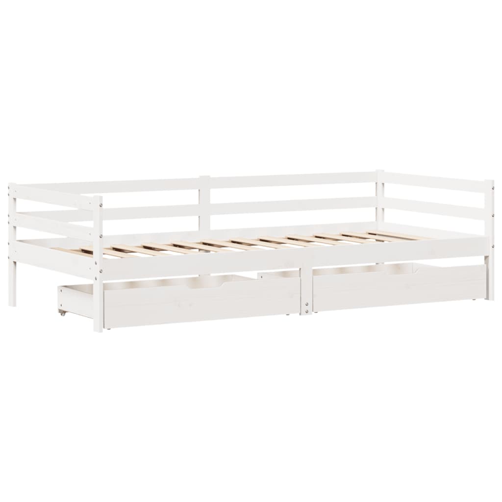 Daybed med Skuffer 90x200 Cm Massivt Fyrretræ - billede 3