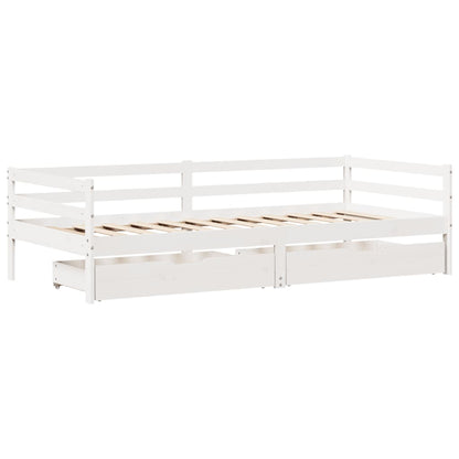 Daybed med Skuffer 90x200 Cm Massivt Fyrretræ - billede 3