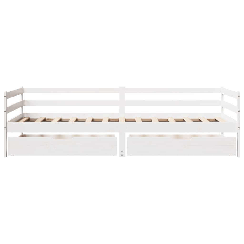 Daybed med Skuffer 90x200 Cm Massivt Fyrretræ - billede 4