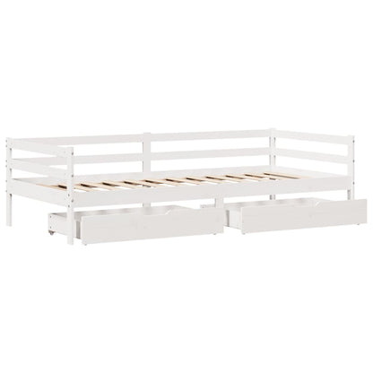 Daybed med Skuffer 90x200 Cm Massivt Fyrretræ - billede 9