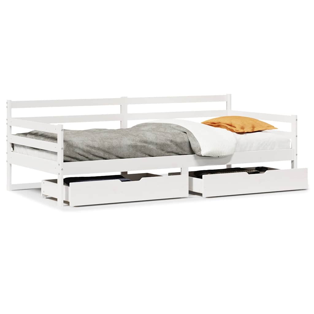Daybed Med Skuffer 90x200 Cm Massivt Fyrretræ - Billede 2