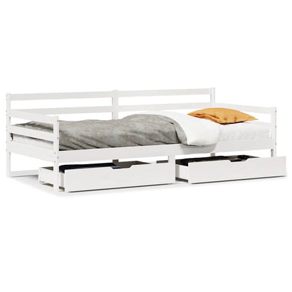 Daybed Med Skuffer 90x200 Cm Massivt Fyrretræ - Billede 2