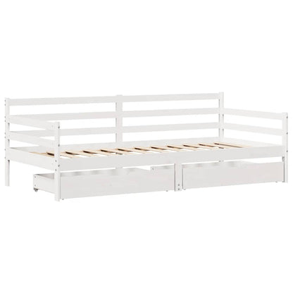 Daybed Med Skuffer 90x200 Cm Massivt Fyrretræ - Billede 3