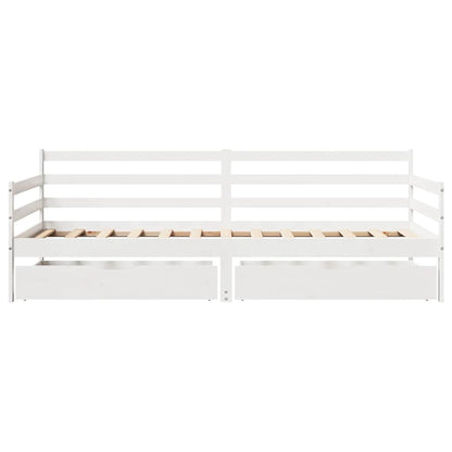 Daybed Med Skuffer 90x200 Cm Massivt Fyrretræ - Billede 4