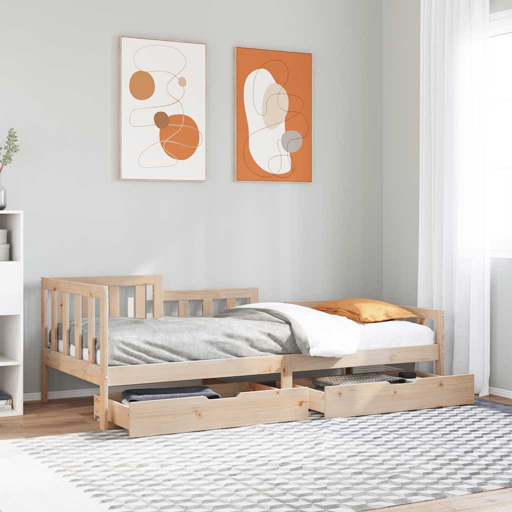Daybed Med Skuffer Massivt Fyrretræ - Variant 3302104
