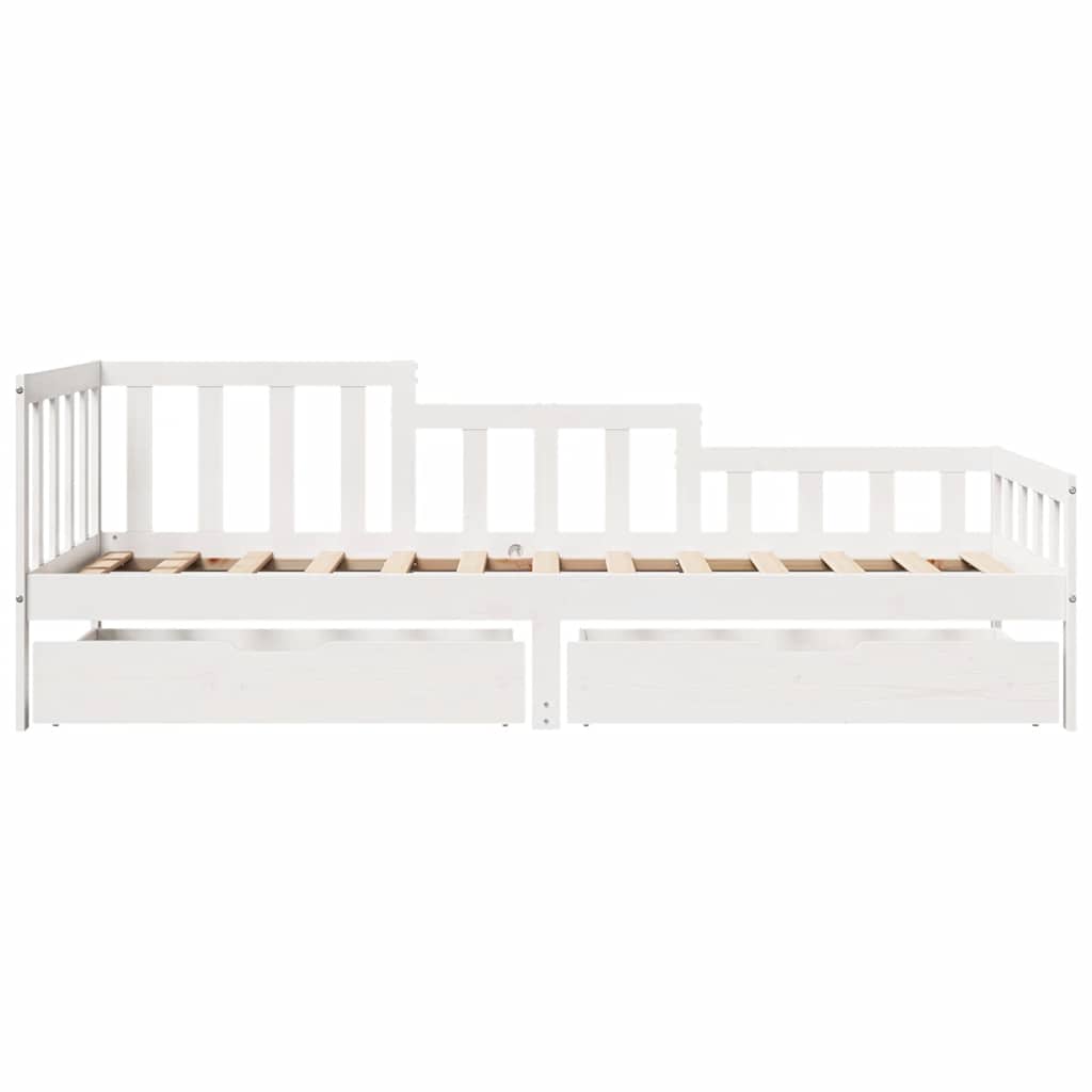 Daybed med Skuffer 90x190 Cm Massivt Fyrretræ - billede 4