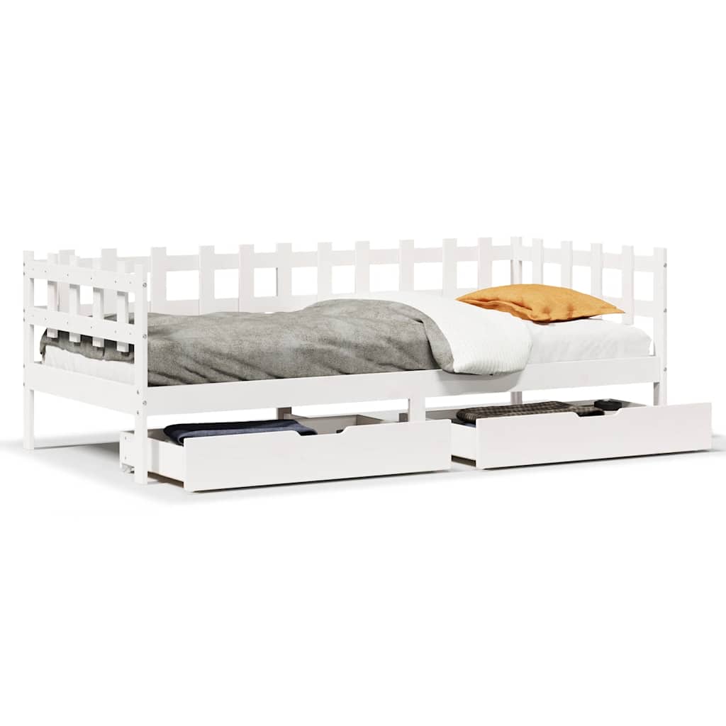 Daybed Med Skuffer Massivt Fyrretræ - Billede 2