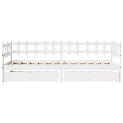 Daybed Med Skuffer Massivt Fyrretræ - Billede 4