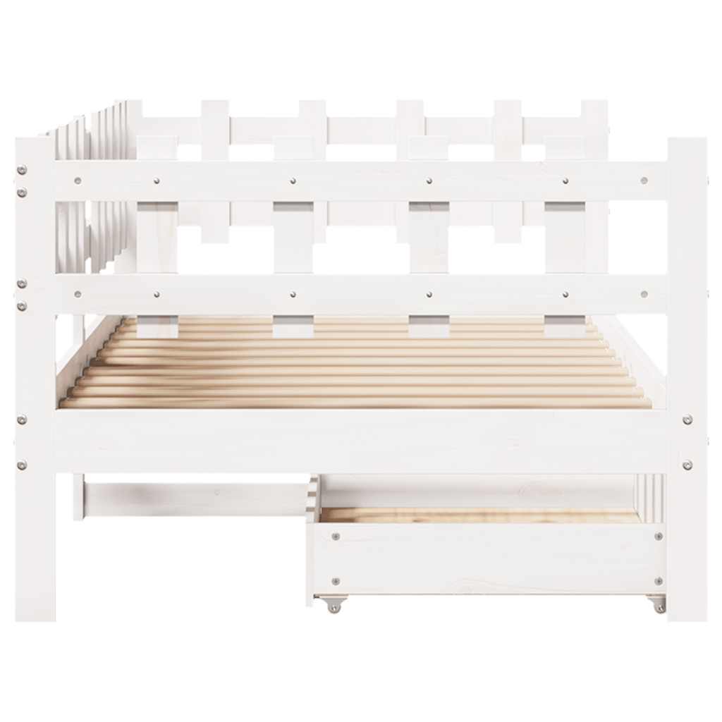 Daybed Med Skuffer Massivt Fyrretræ - Billede 7