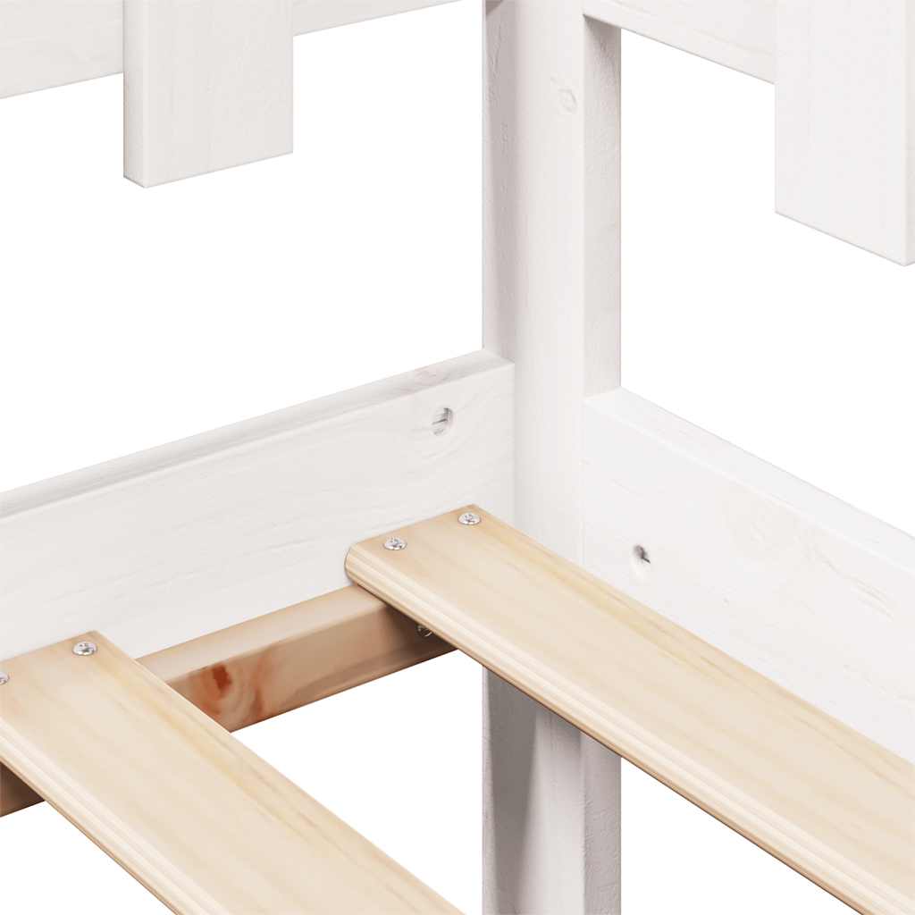 Daybed Med Skuffer 90X200 Cm Massivt Fyrretræ Hvid