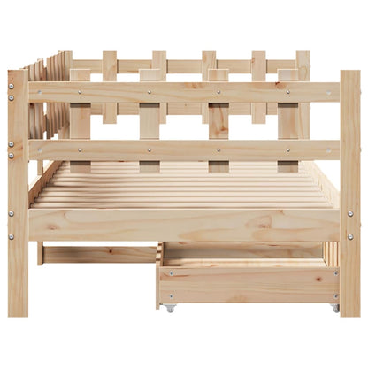 Daybed Med Skuffer 90x190 Cm Massivt Fyrretræ - Billede 7