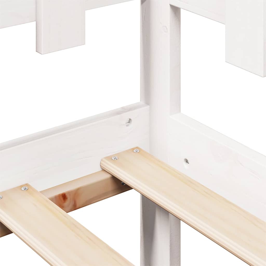 Daybed Med Skuffer 90X190 Cm Massivt Fyrretræ Hvid