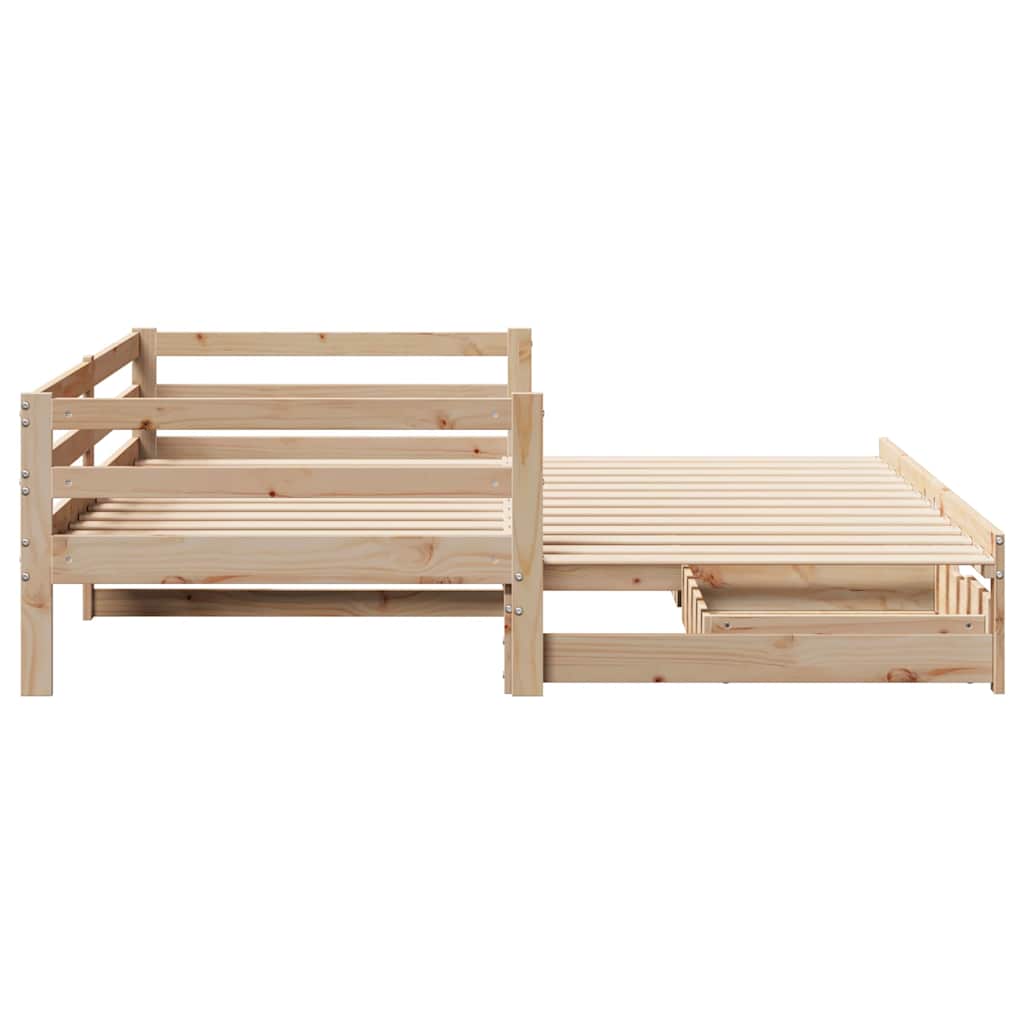 Daybed med Skuffer 90x200 Cm Massivt Fyrretræ - billede 7
