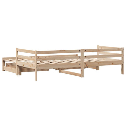 Daybed Med Udtræk Og Skuffer Uden Madras 80X200 Cm