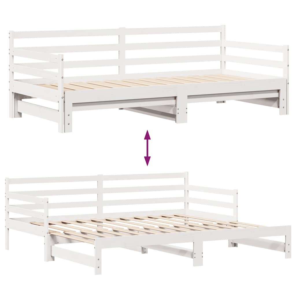 Daybed Med Udtræk Og Skuffer Uden Madras