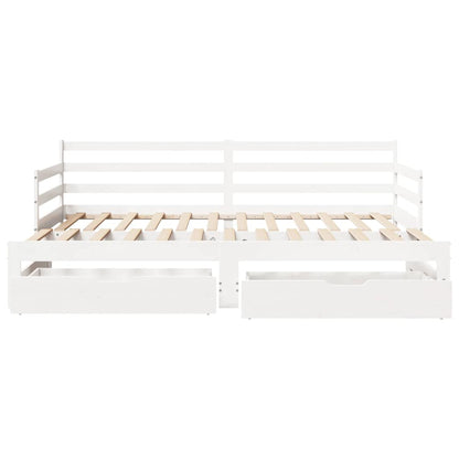 Daybed Med Udtræk Og Skuffer Uden Madras