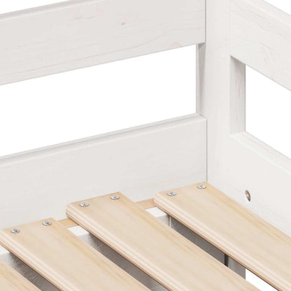 Daybed Med Udtræk Og Skuffer Uden Madras 80x200 Cm Hvid - Billede 9