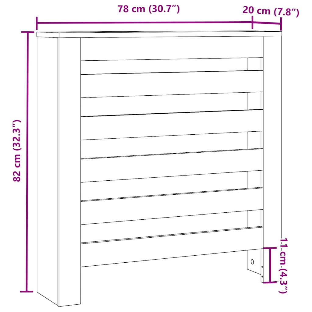 Radiatorskjuler Konstrueret Træ - Billede 8