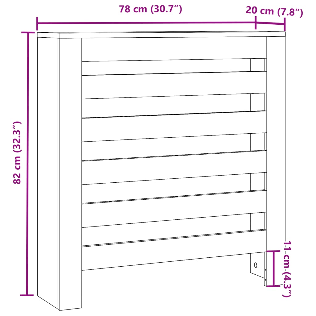 Radiatorskjuler Konstrueret Træ - Billede 8