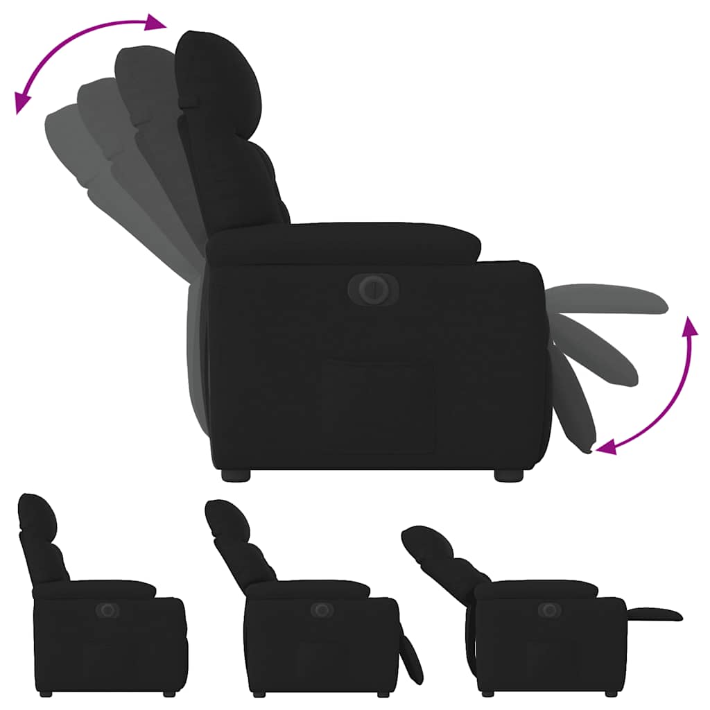 Massagestol Stof Sort