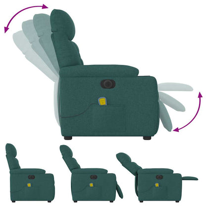 Massagestol Stof Mørkegrøn