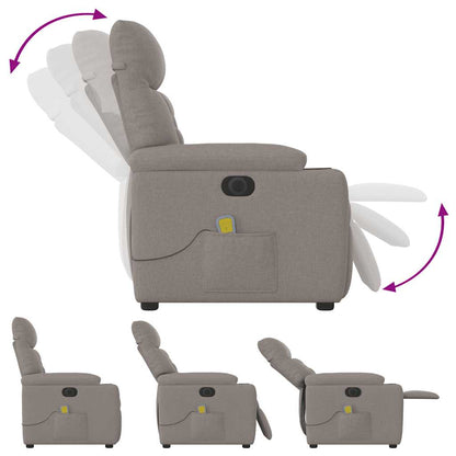 Massagestol Stof Gråbrun
