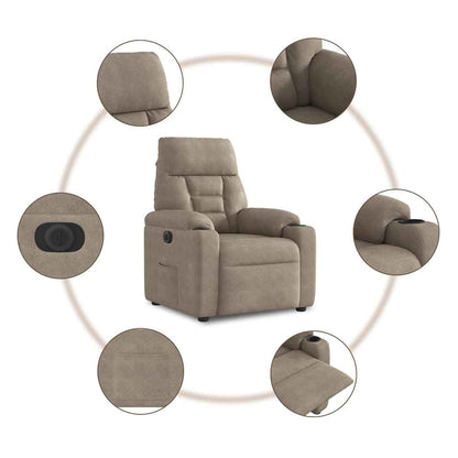 Massagestol Mikrofiberstof Gråbrun