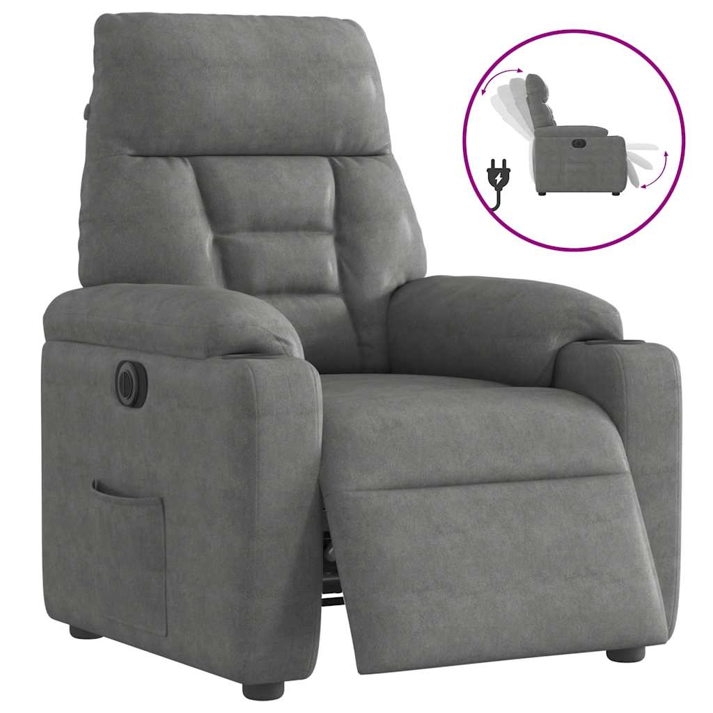 Massagestol Mikrofiberstof Mørkegrå
