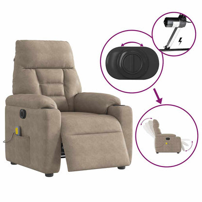 Massagestol Mikrofiberstof Gråbrun